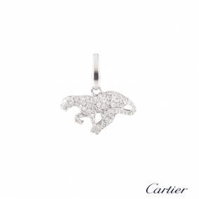 Cartier White Gold Diamond Panthere Charm
